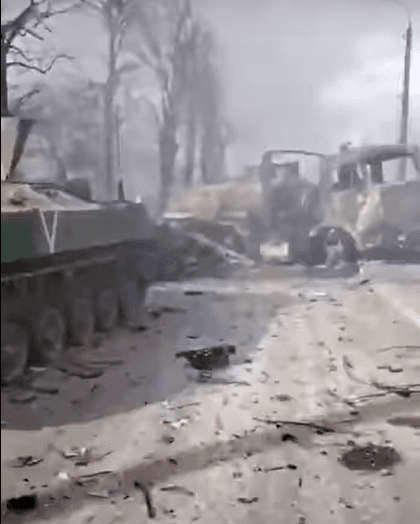 Українські військові знищили ворожу колону «V» в Бучі (відео)