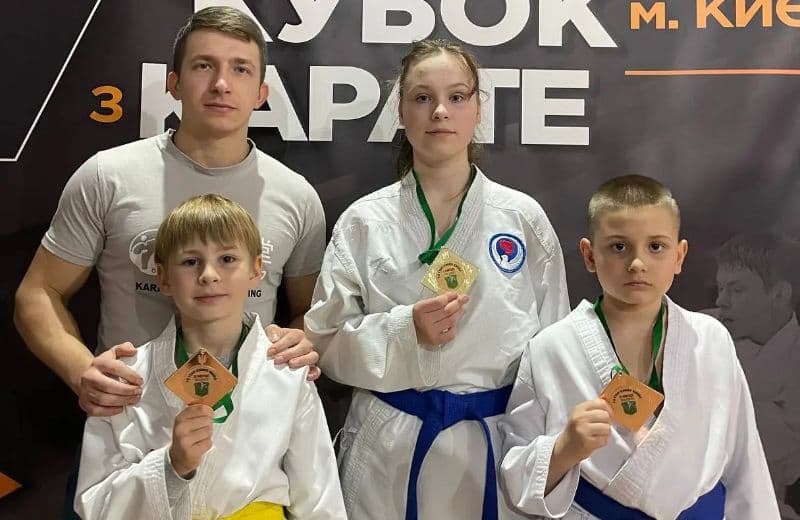 Полтавські спортсмени вибороли три медалі на Відкритому кубку Києва з карате