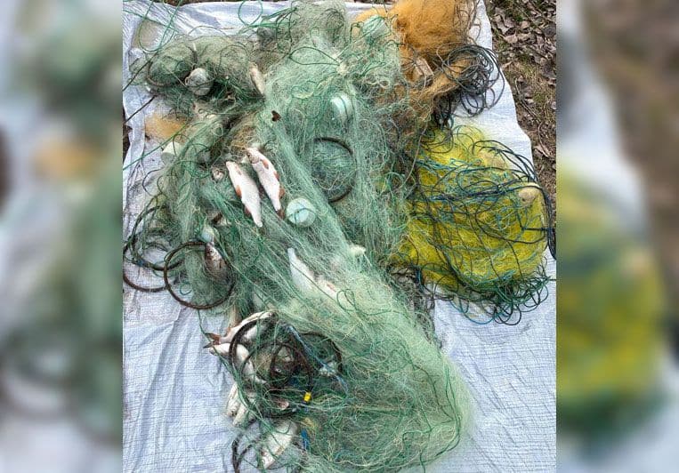 У водоймах на Полтавщині знайшли 800 метрів браконьєрських сіток