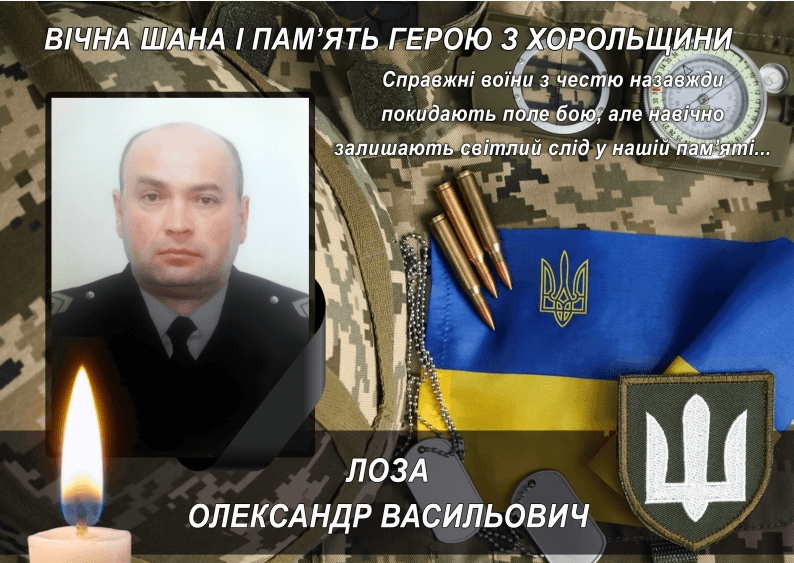 На фронті загинув військовий з Хорольщини Олександр Лоза