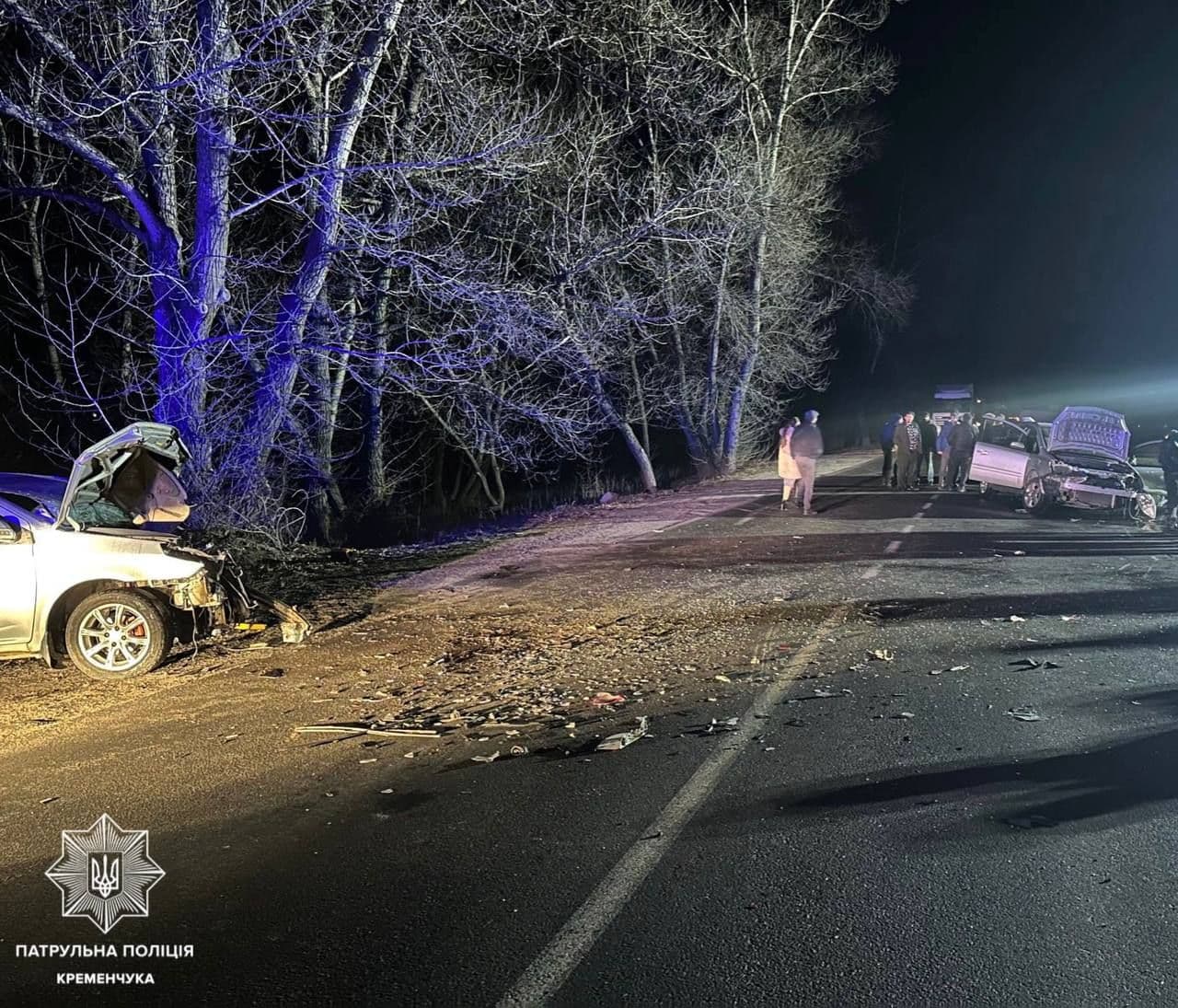На Полтавщині зіткнулися дві автівки: є постраждалі