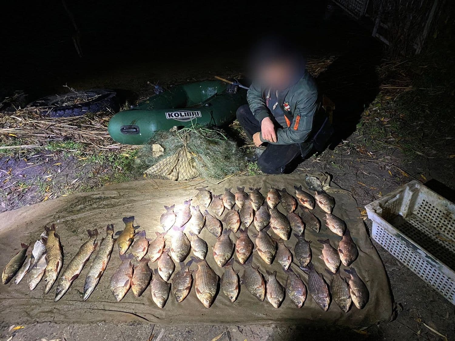 У Кременчуцькому районі викрили браконьєрів, які виловили півтони риби