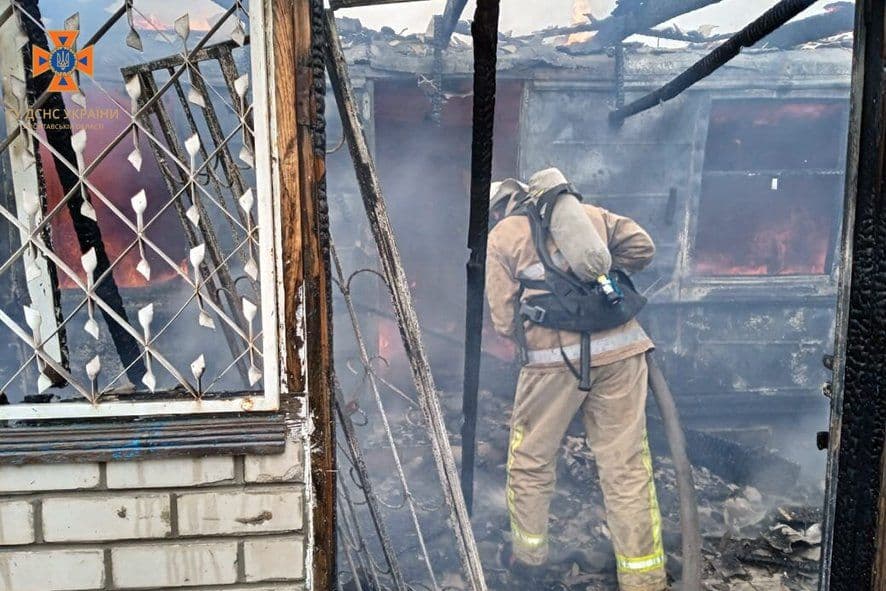 У громаді на Полтавщині загасили пожежу