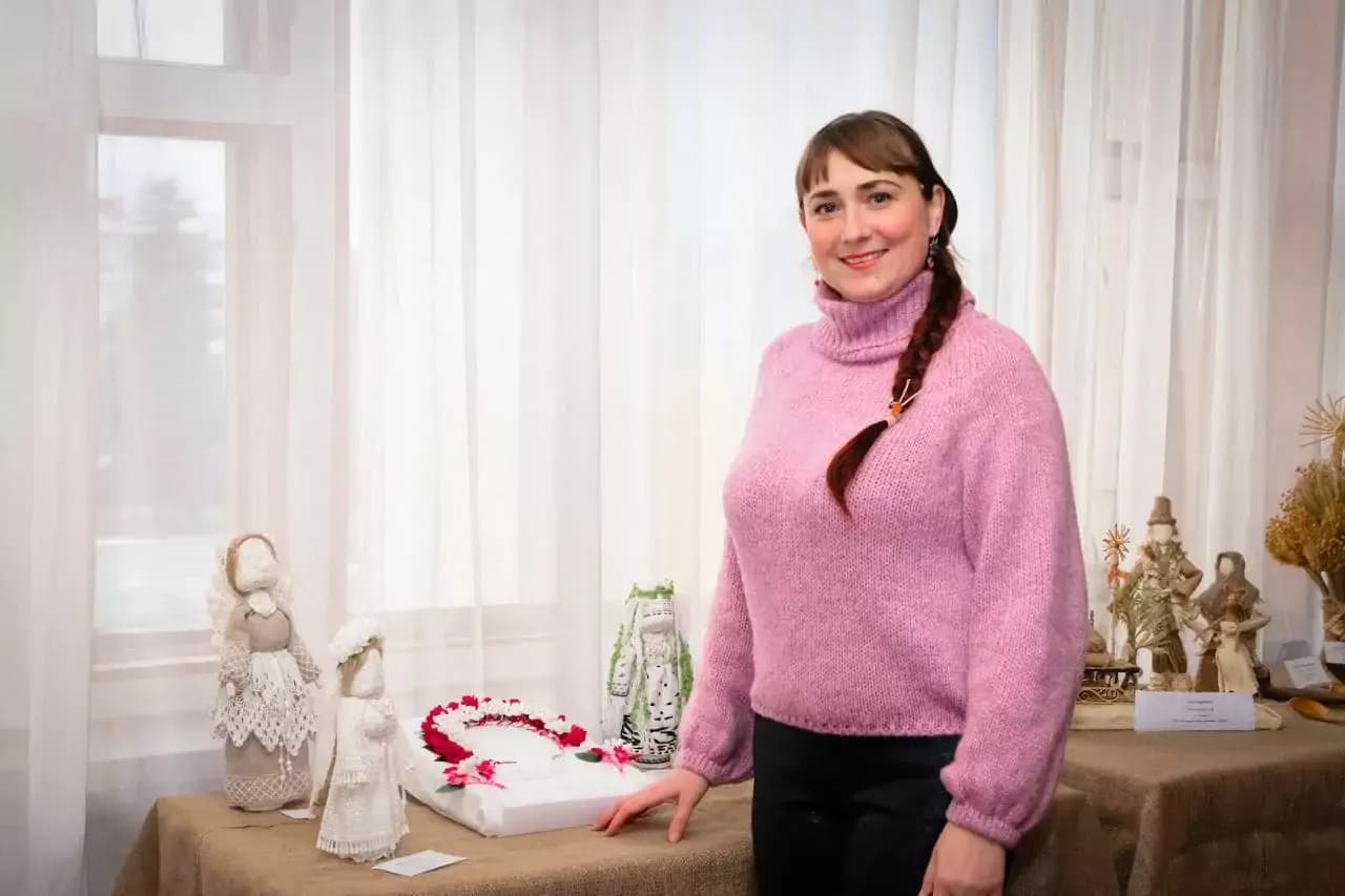 Полтавка виготовила копію 70-річного весільного вінка
