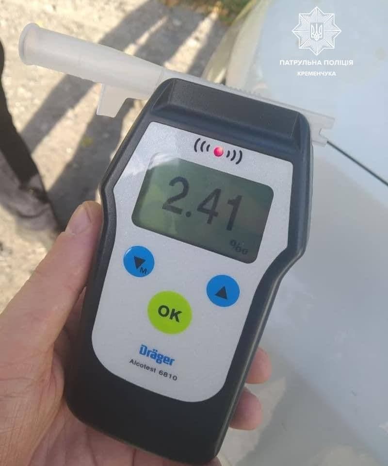 За вихідні дні патрульні Кременчука зупинили чотирьох п'яних водіїв (фото)