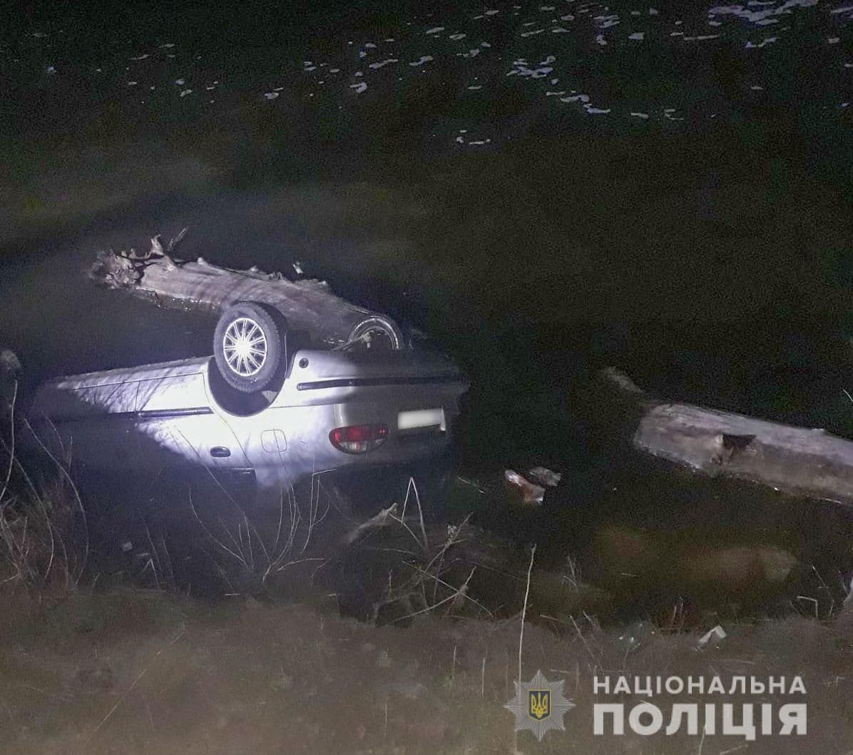 У Полтавській громаді п’яний водій з’їхав у Ворсклу