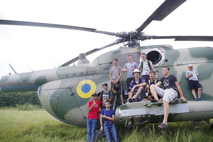 Полтавщина: на тренування учнів прилетів гвинтокрил