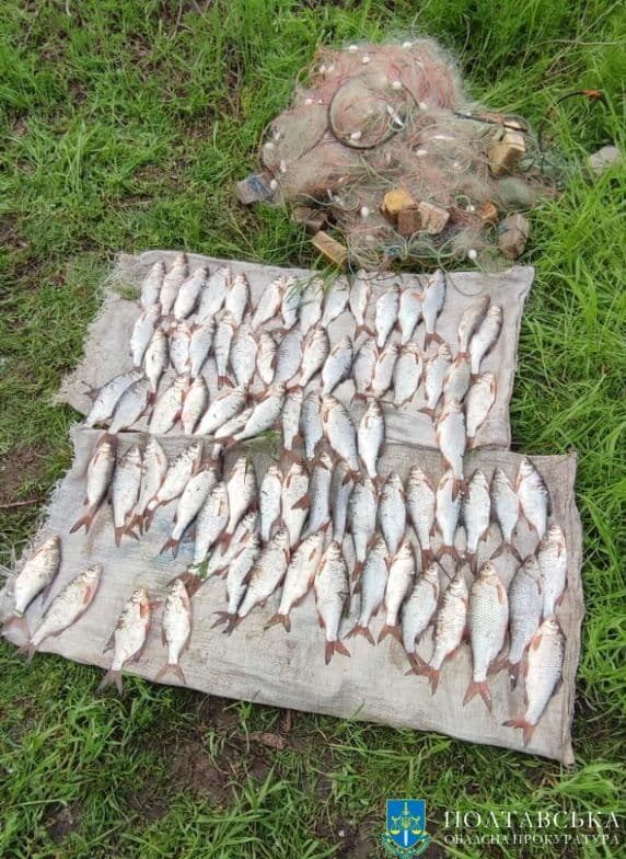 У Кременчуці судитимуть чоловіка, який сіткою наловив риби на 120 тисяч