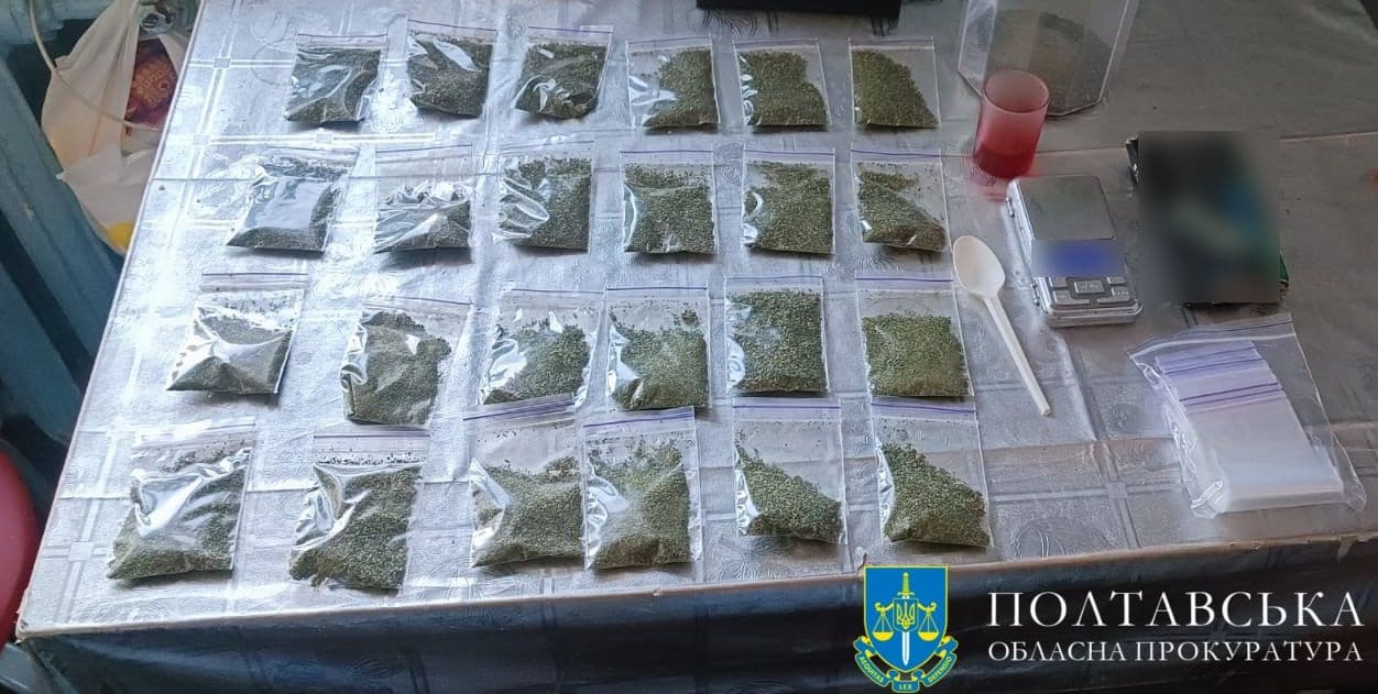 У Полтаві затримали наркоторговців, які продавали канабіс та галюциногенні гриби