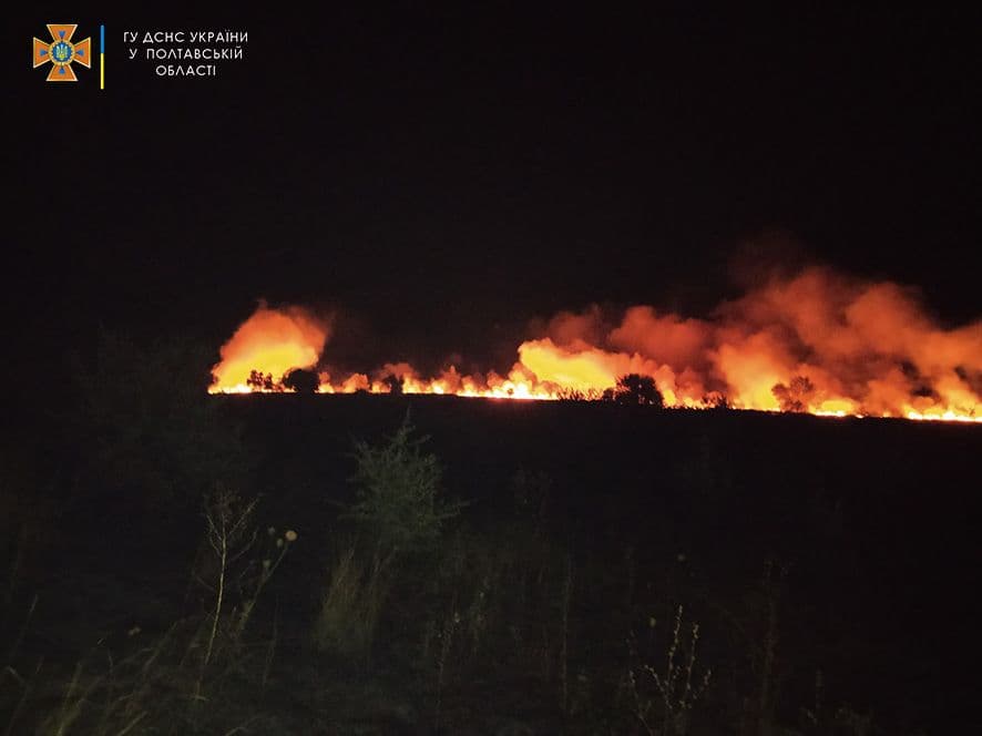 На Козельщині горіло поле