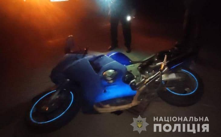 На Полтавщині нетверезий мотоцикліст збив неповнолітню
