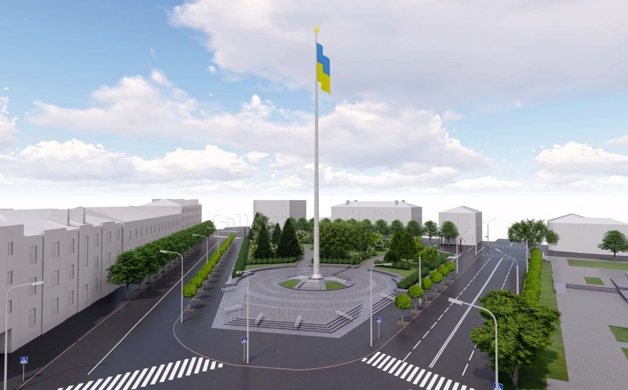 Проєкт будівництва 50-метрового флагштока в Полтаві коштуватиме до 700 тисяч гривень