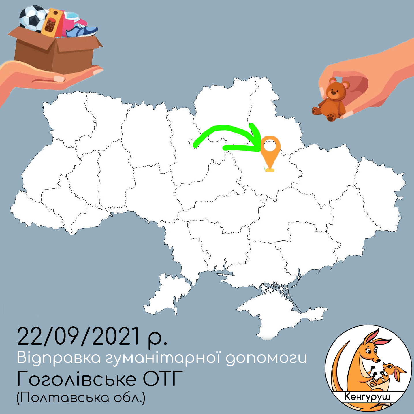 Мешканці Гоголівської громади отримали близько тонни речей