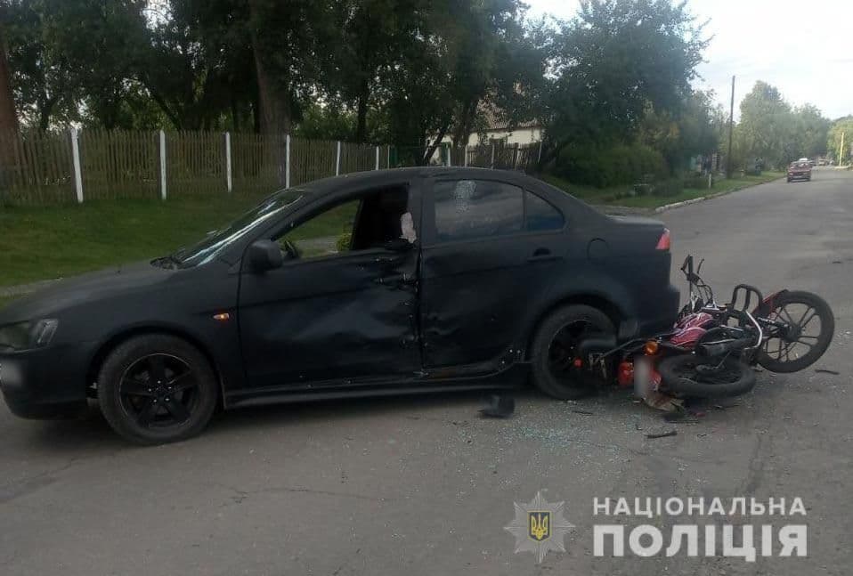 В Опішні мотоцикліст потрапив під колеса авто