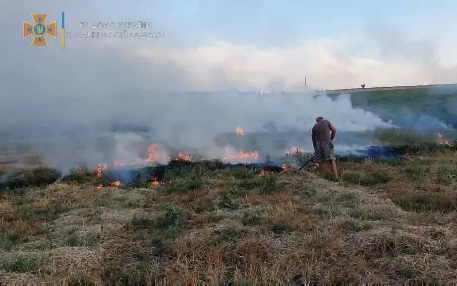 Біля Градизька пожежа