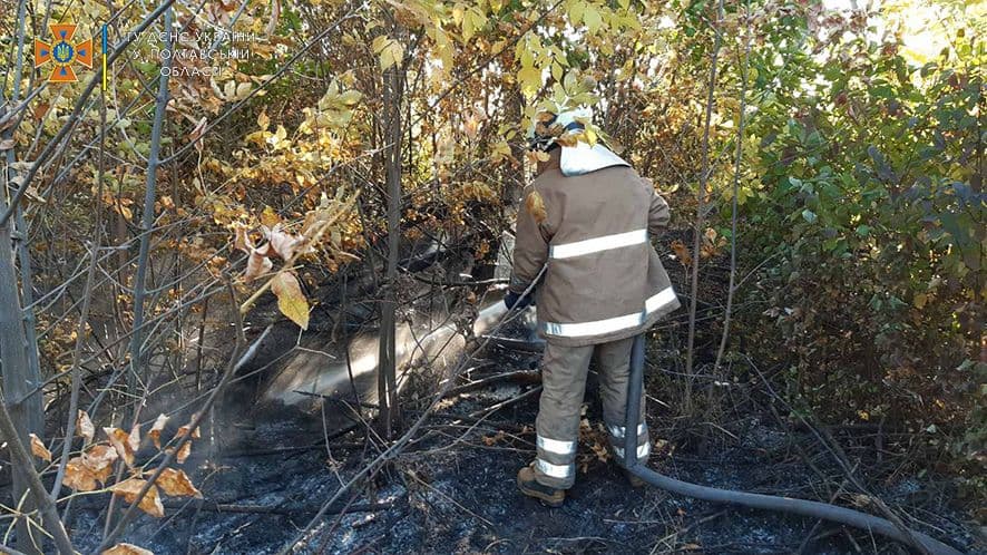 На Полтавщині за добу виникло три пожежі: горіла суха трава