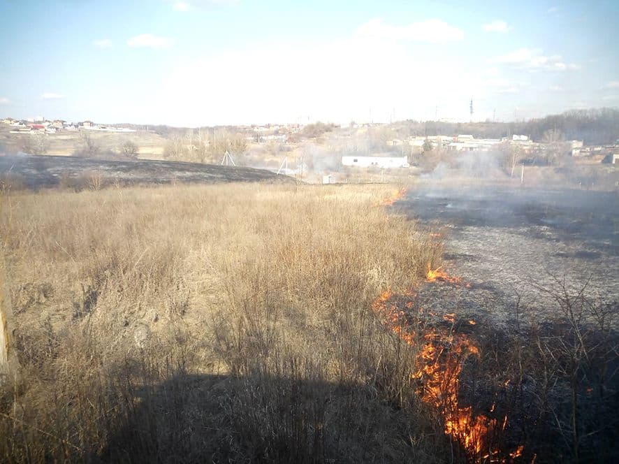 На Полтавщині згоріло 110 гектарів сухої рослинності (ВІДЕО)