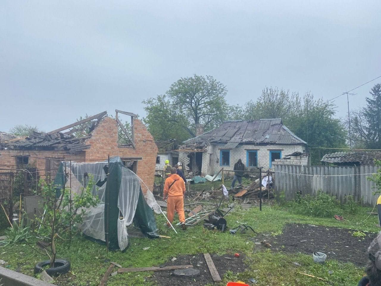 Уламки дрона пошкодили понад 20 будівель на Полтавщині