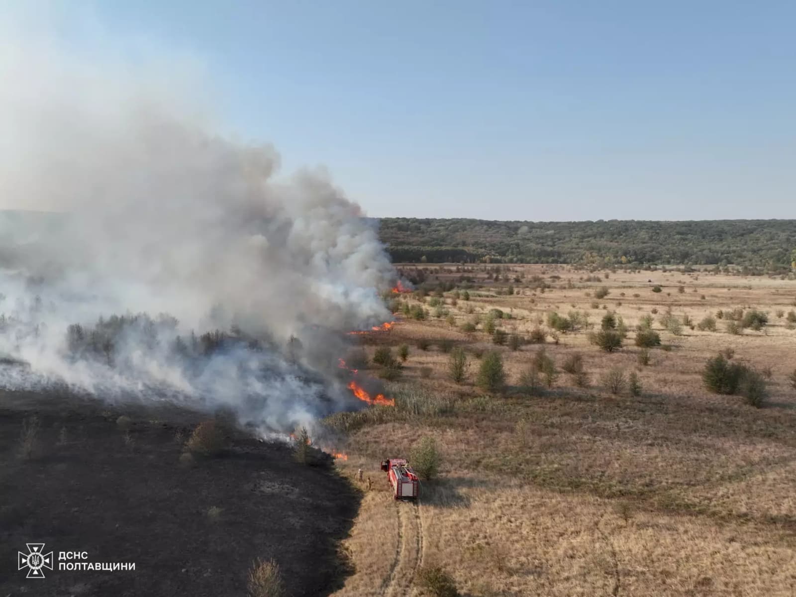 На Полтавщині синоптики попереджають про надзвичайну пожежну небезпеку
