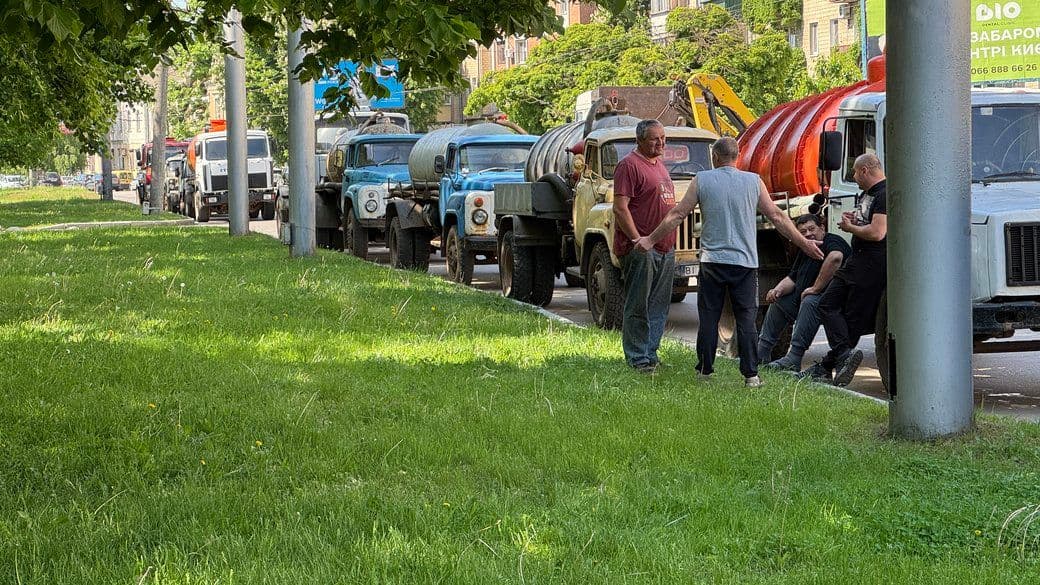 Фото: Страйк асенізаторів у Полтаві. Джерело: Суспільне Полтава