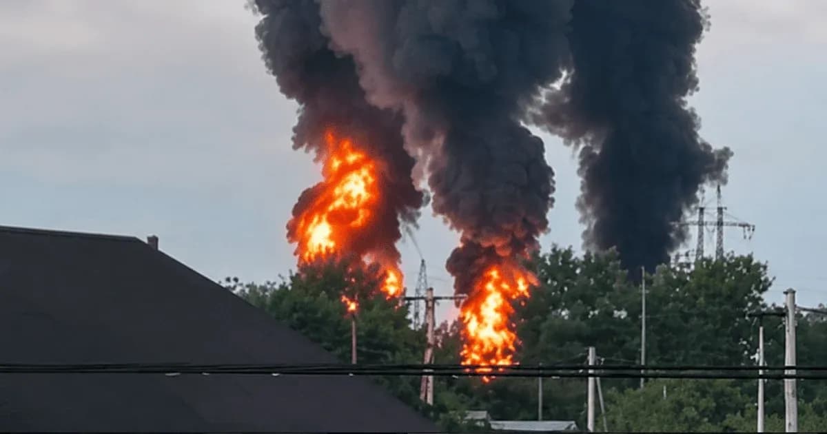 Пожежа на нафтобазі. Фото з соцмереж