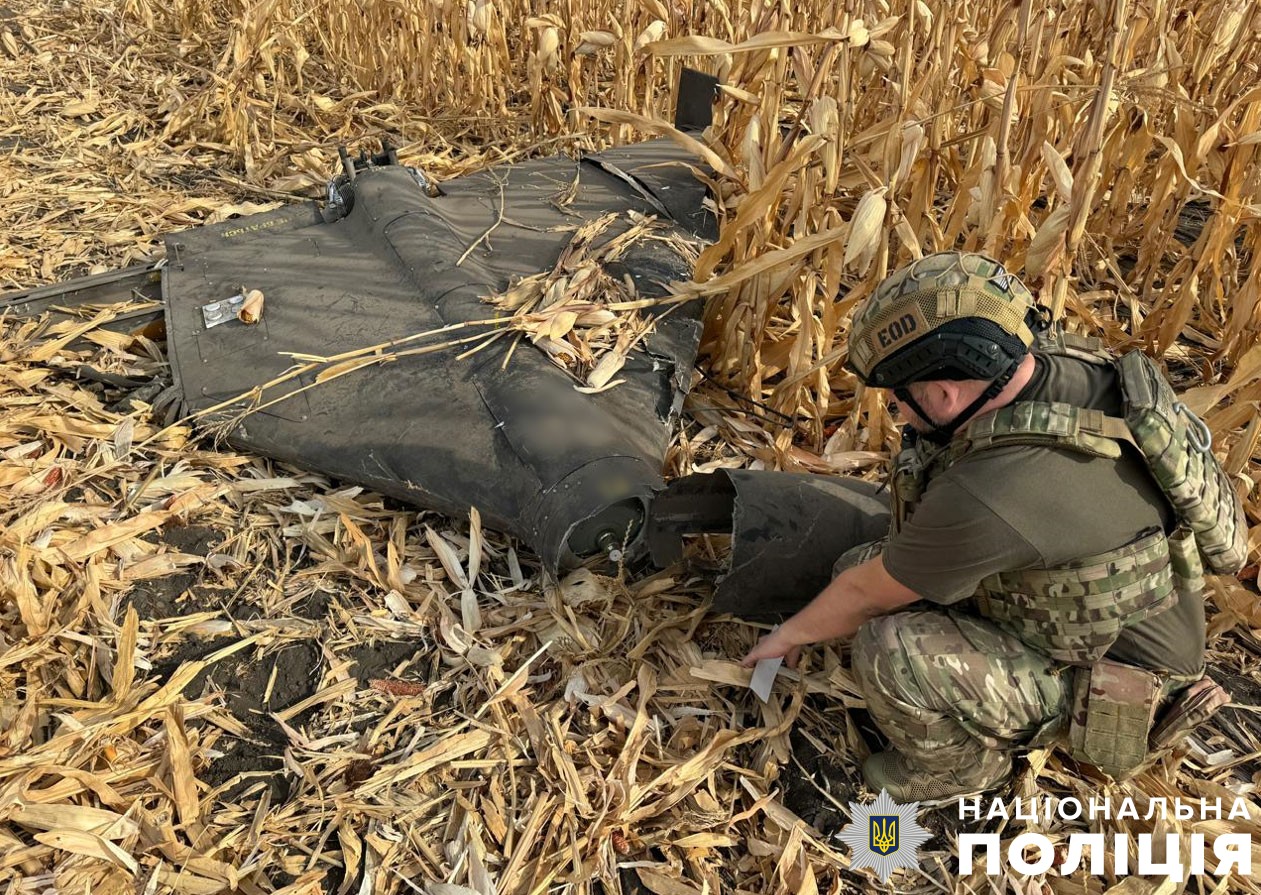 Вибухотехніки Полтавщини знешкодили безпілотник, що не здетонував (відео)